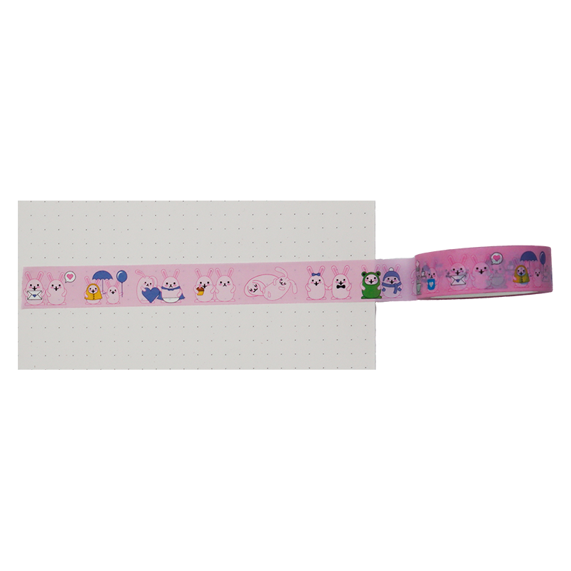 Pink bunny washi tape to decorate cards and other things