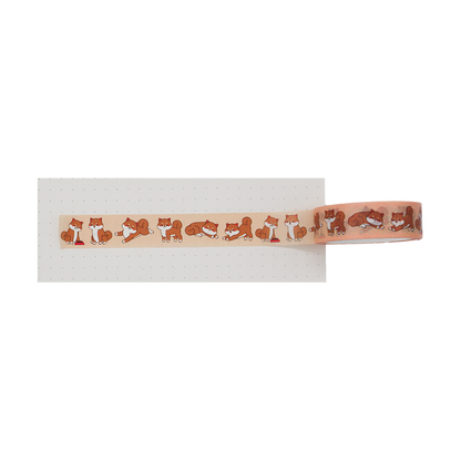 Add a touch of woodland charm to your projects with our adorable Sleepy Fox Washi Tape