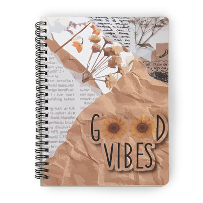 Good Vibes Dotted A5 Wiro Journal - Journals