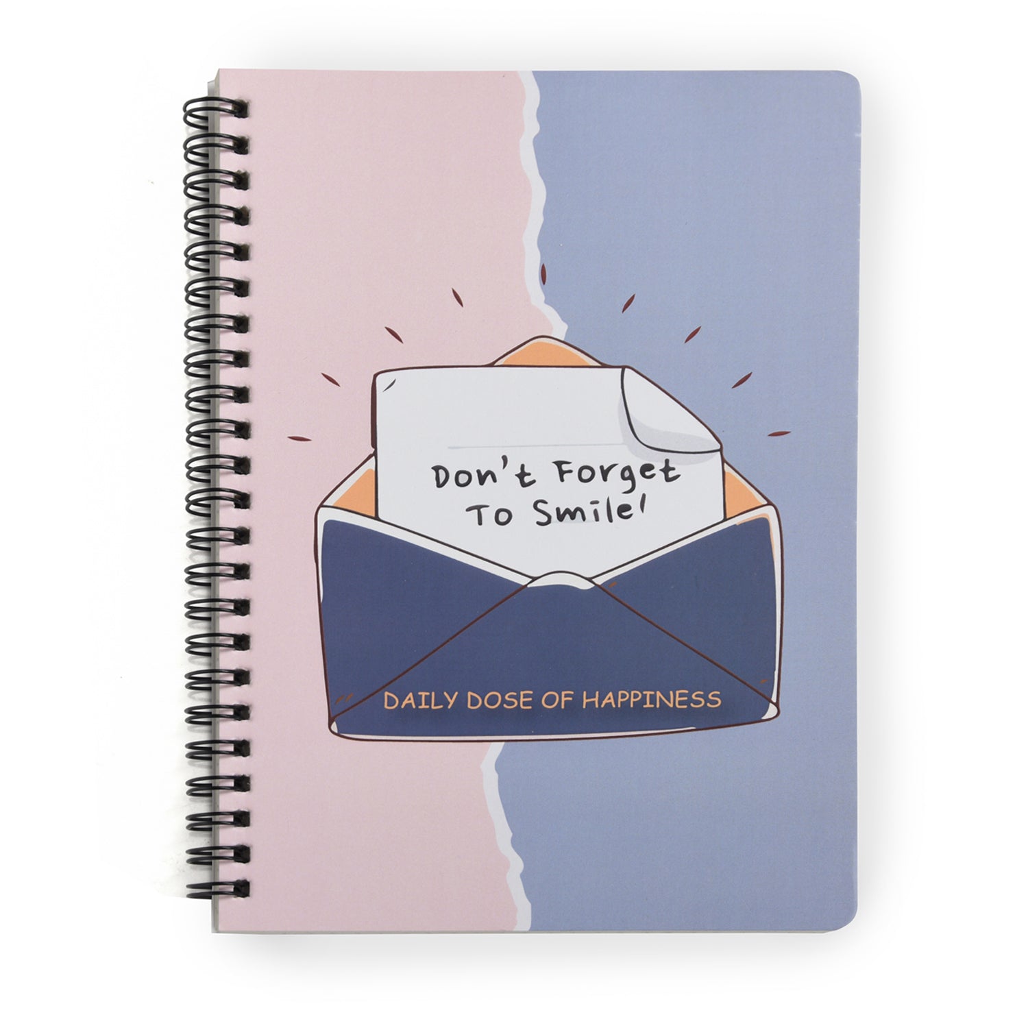 Don’t Forget To Smile Dotted A5 Wiro Journal - Journals