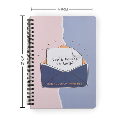 Don’t Forget To Smile Dotted A5 Wiro Journal - Journals