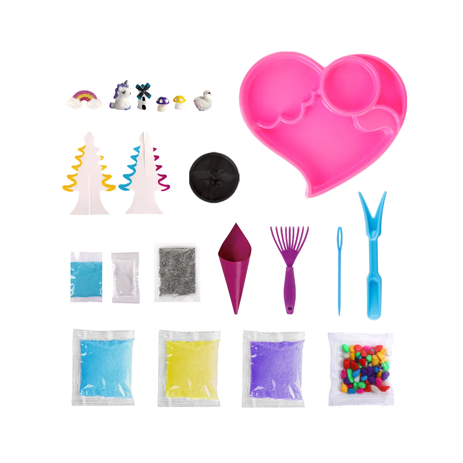 Glitter Zen Garden Kit for Kids – DIY Slime Oasis & Magic Tree Ages 8 +