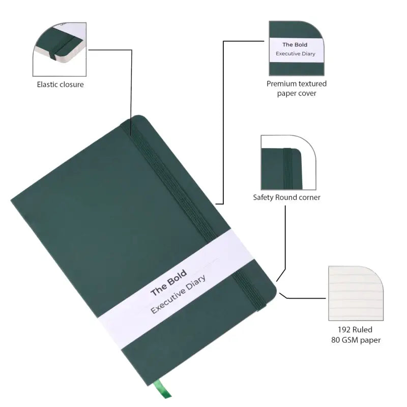 A5 Size Executive Dairy | Green