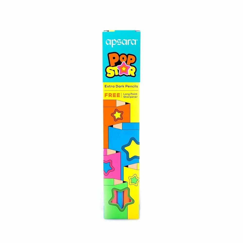 Apsara Popstar Extra Dark HB Pencils