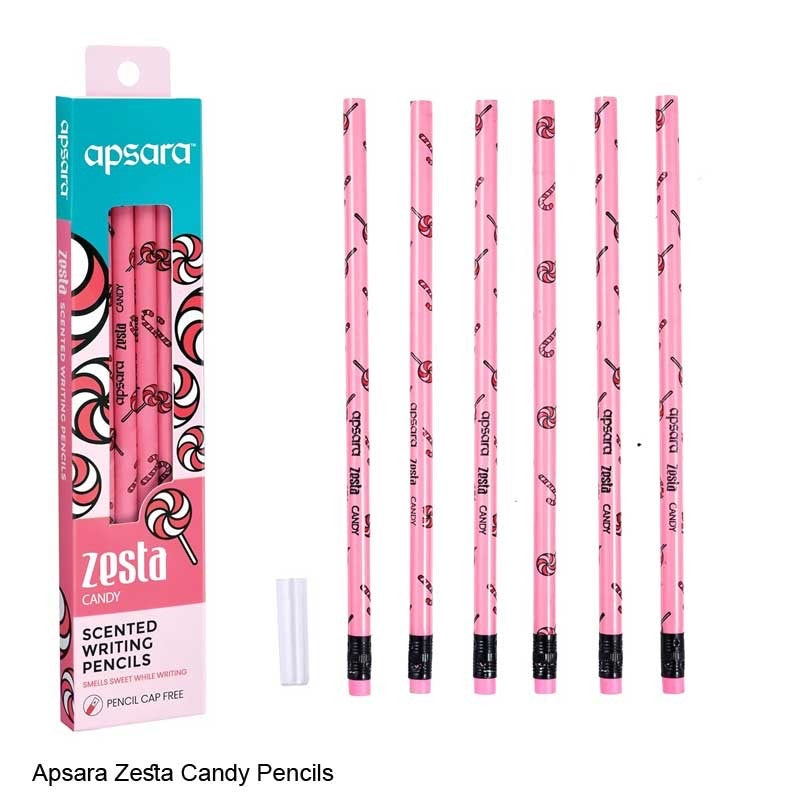 Apsara Zesta Scented Writing Pencils (Pack of 6) 3 Colours - Pencils