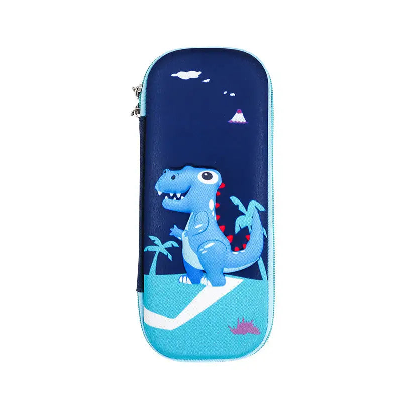 Blue Dinosaur Hard Shell Pencil Case