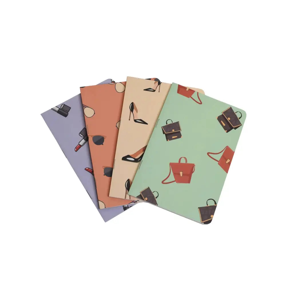 A5 ’Boss Lady’ Notebooks - Set of 4 Unruled Notebooks for Women & Girls - Notebook