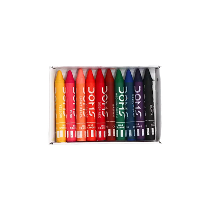 Doms Wax Crayons - 10 Colours - Wax Crayons