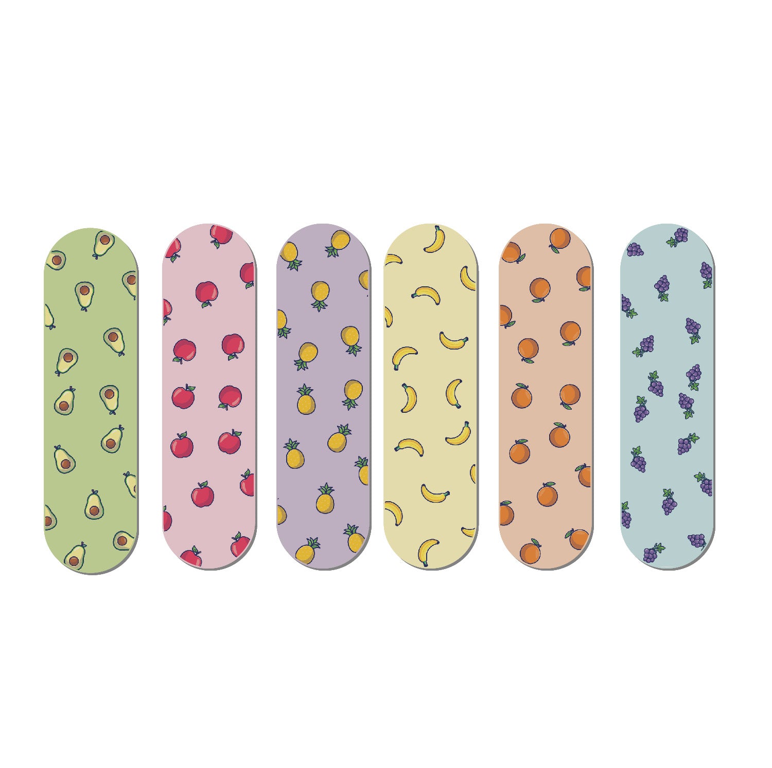Fruits Magnetic Bookmark - Pack of 6 - Bookmark