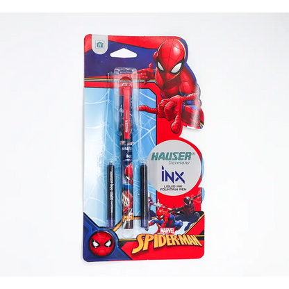 Hauser Inx Spiderman Liquid Ink Fountain Pen Blue with 2 Cartridges - Fountain Pen