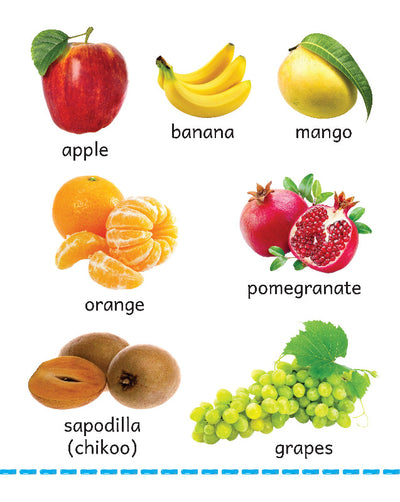 My Big Board Book - Fruits and Nuts - Colourful Picture Book for Toddlers - Kids Big Board Book