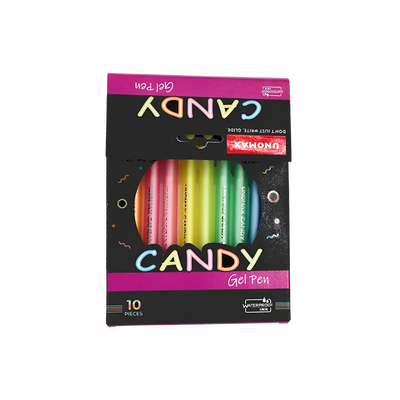 Unomax Candy Gel Pen Colour Blue - Gel Pen