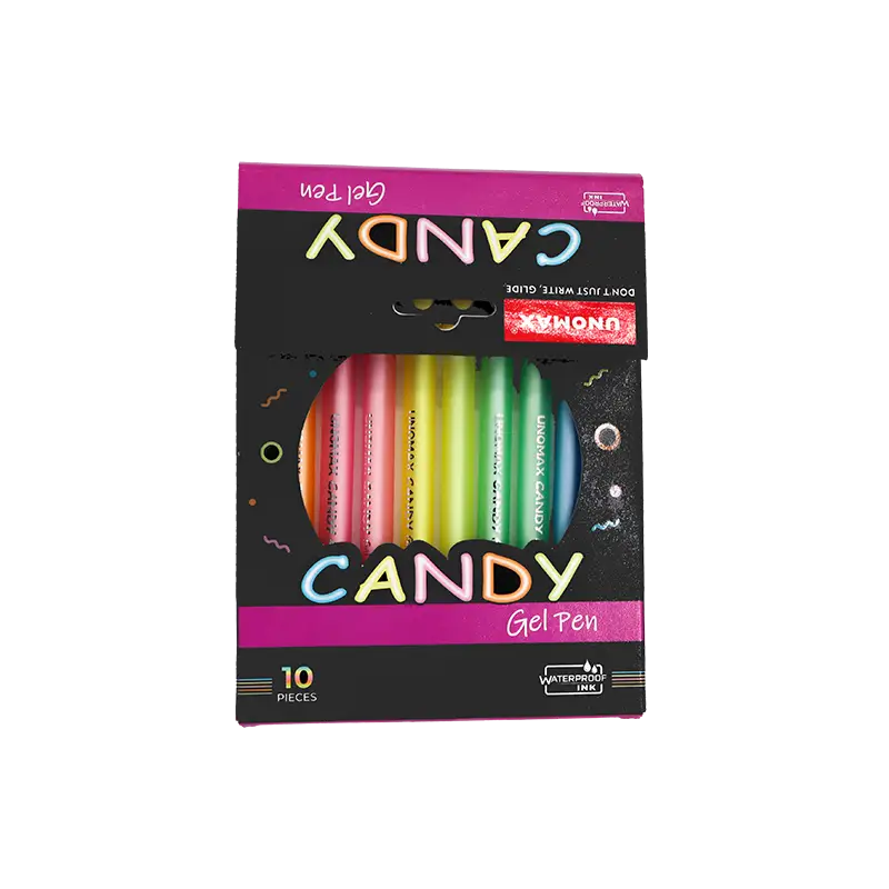Unomax Candy Gel Pen Colour Blue - Gel Pen